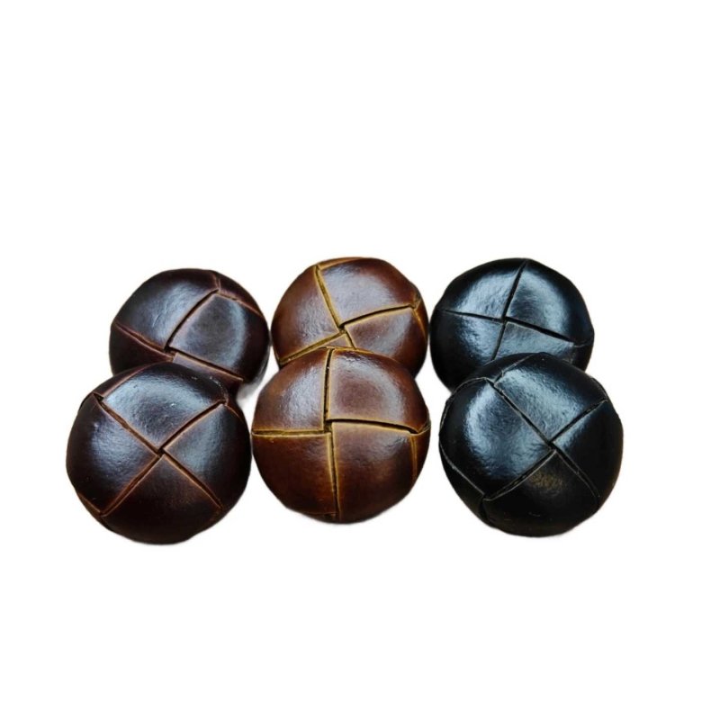 Läderknapp 15mm 4 - pack - NavaGarn