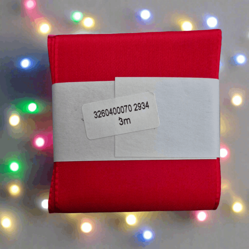 Luciaband Röd - Elegant Satinband för Lucia och Tärnor (40mm & 75mm) - NavaGarn