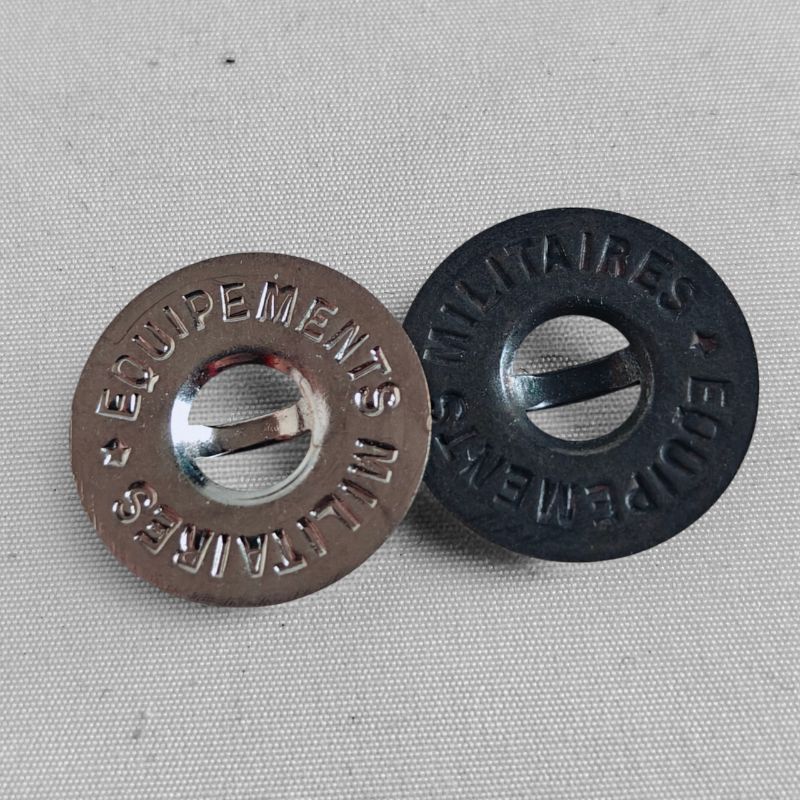 Militär Metallknapp 17mm - Undersydd Design Antik/Blank - NavaGarn
