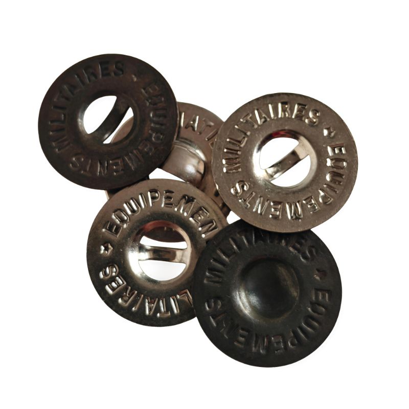 Militär Metallknapp 17mm - Undersydd Design Antik/Blank - NavaGarn