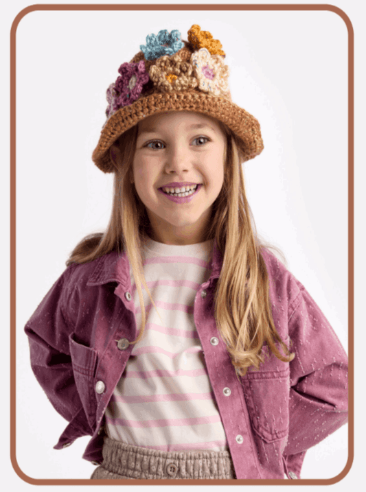 Mönster blomhatt barn - NavaGarn