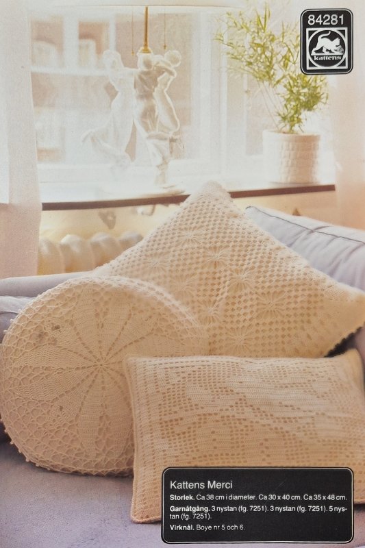 Mönster virkade kuddar - NavaGarn