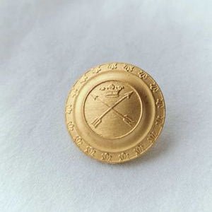 Officersknappar Dalaregementet 48mm - Blankförgyllda Sporrong - NavaGarn