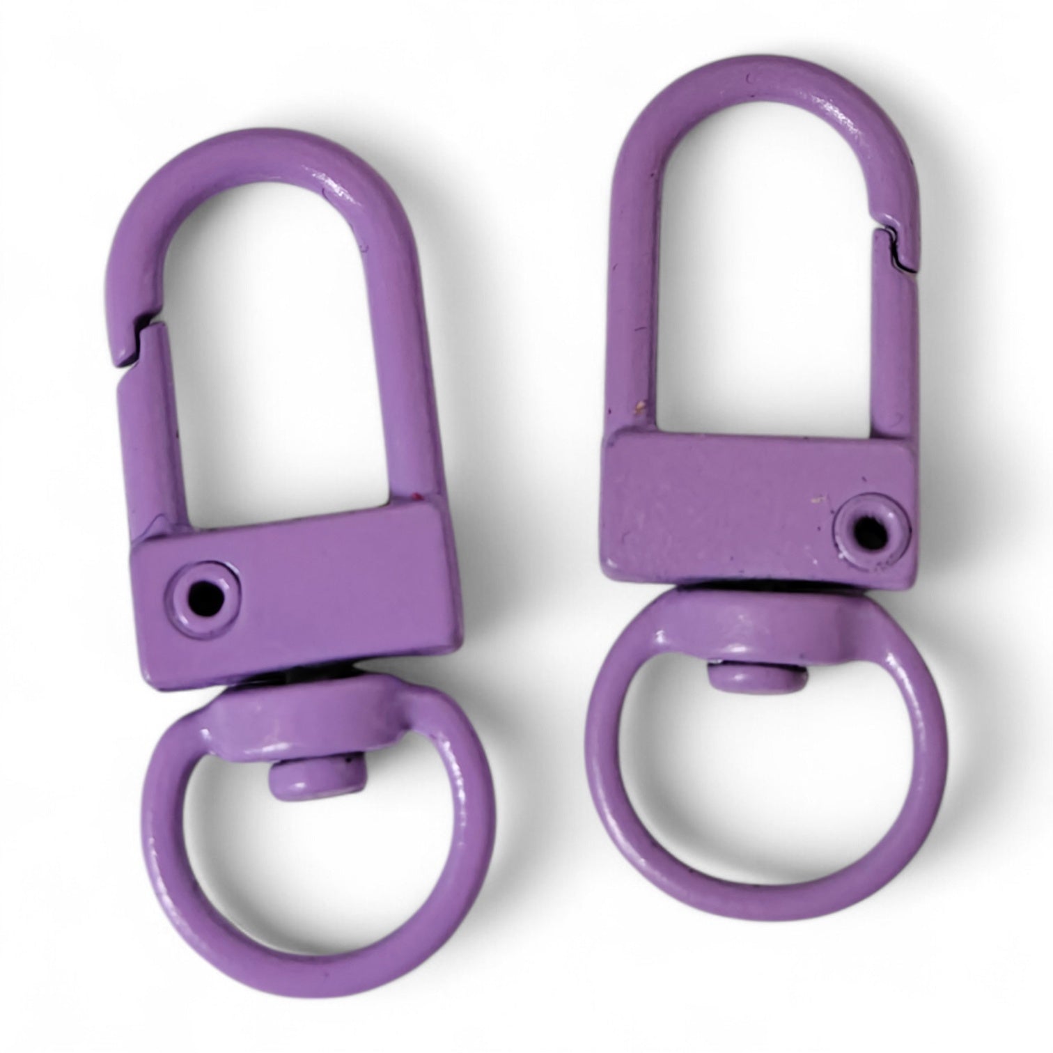 Öppningsbar Karbinhake Fjäderbelastad 33x12mm – 2-pack rosa