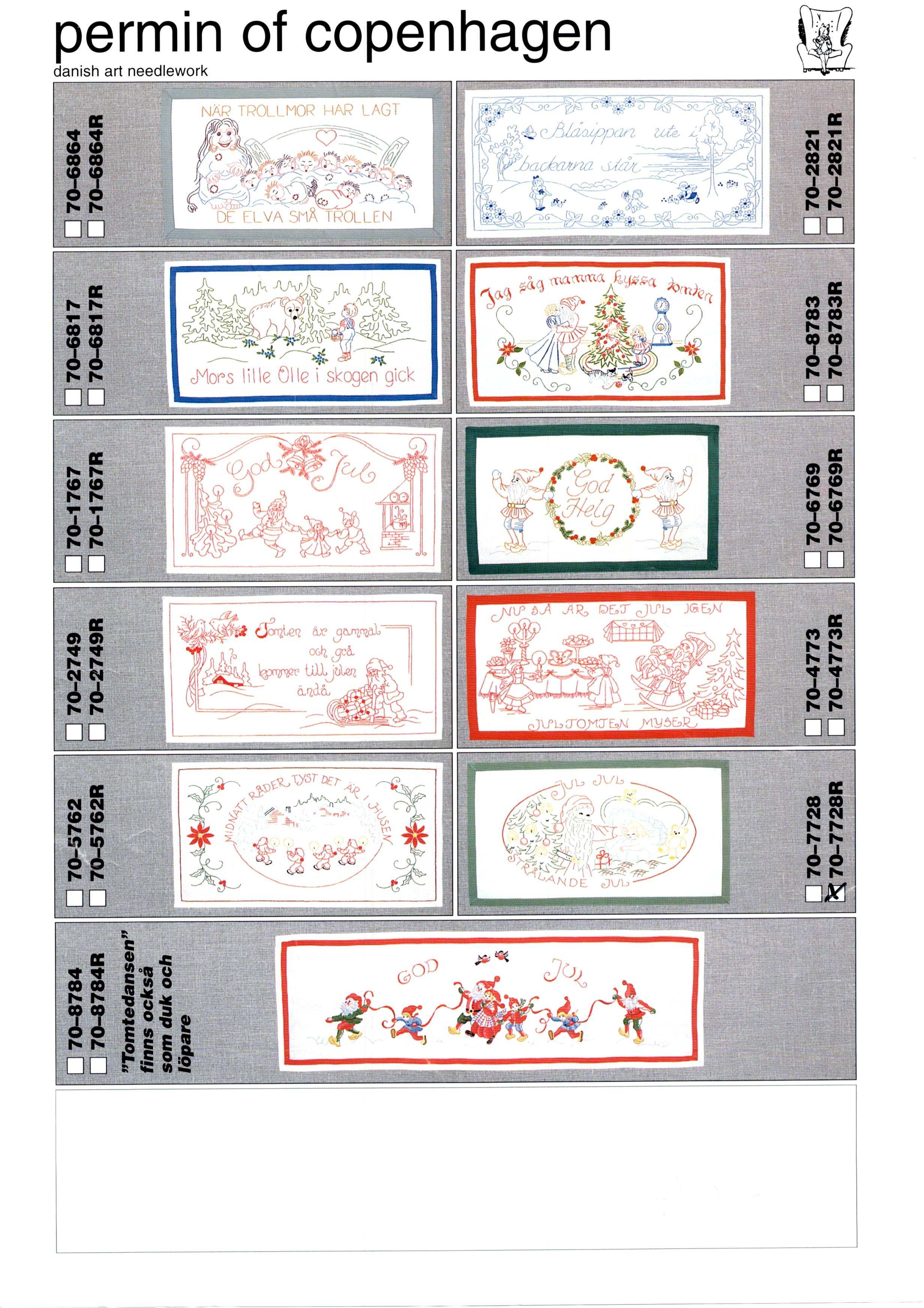 ✨ Strålande Jul Bonad Permin 70-7728 - Tomtebonad 50x38cm.