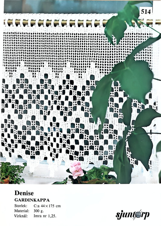 Vintage virkmönster – Gardinkappa  | Sjuntorp 514  | Original mönster