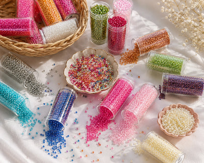 Gütermann Seedbeads 9/0 – Små Glaspärlor för Broderi & Smycken 28g