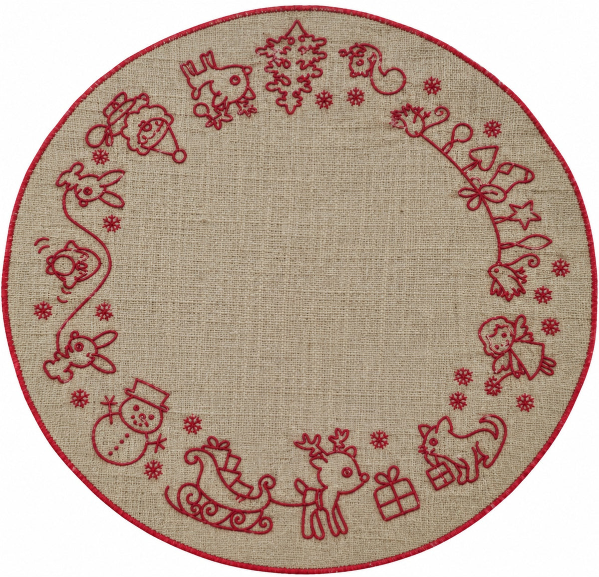 🎄 Julgransmatta Permin 42-2605-Juteväv 100cm