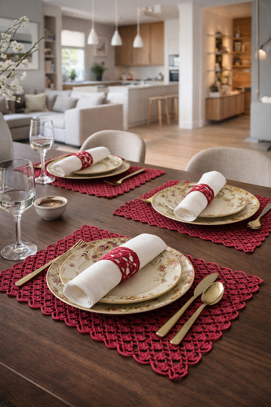 Vintage virkmönster – Bordstablett | Sjuntorp 319 | Original mönster