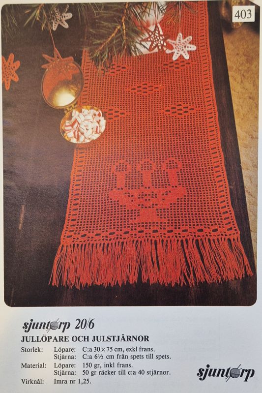 Jullöpare och Stjärnor - Virkmönster Sjuntorp 403