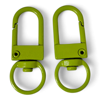Öppningsbar Karbinhake Fjäderbelastad 33x12mm – 2-pack | 10 färger