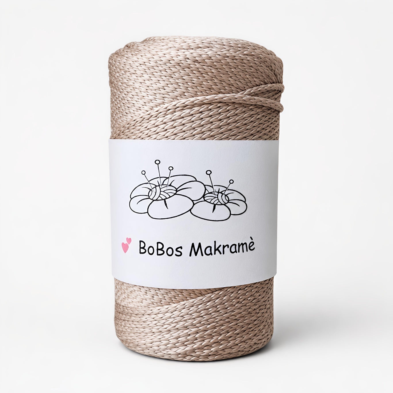 BoBos Makramégarn Polyester 2 mm – 100 g (100 m)