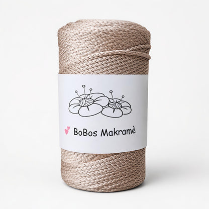BoBos Makramégarn Polyester 2 mm – 100 g (100 m)