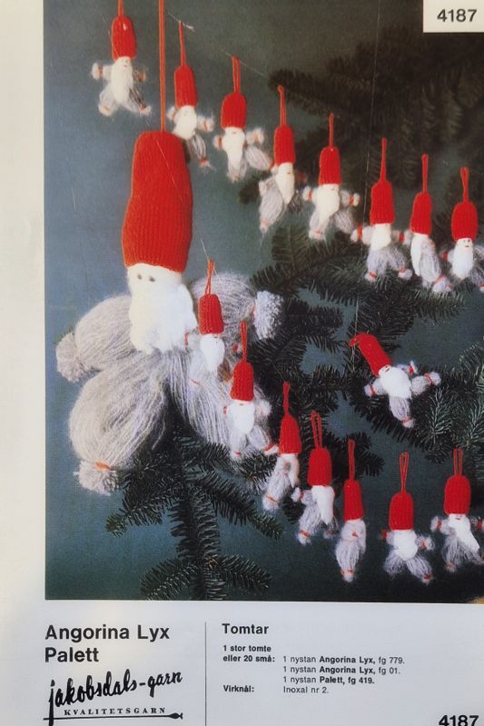 Jultomtar - Virkmönster Jacobsdals-garn 4187