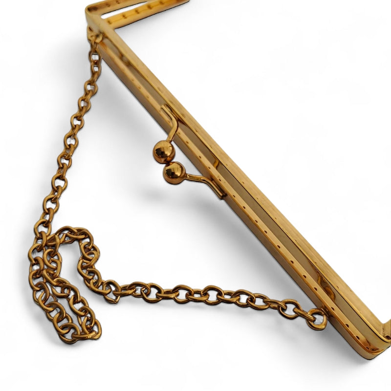 Väskhandtag med Kedja i Mässing - Portmonnä Öppning