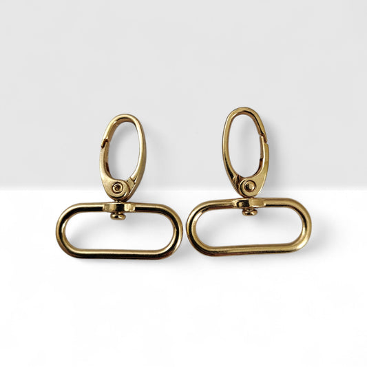 Karbinhake guldfärgad kraftig 40x45mm – 2-pack | Väskor & remmar