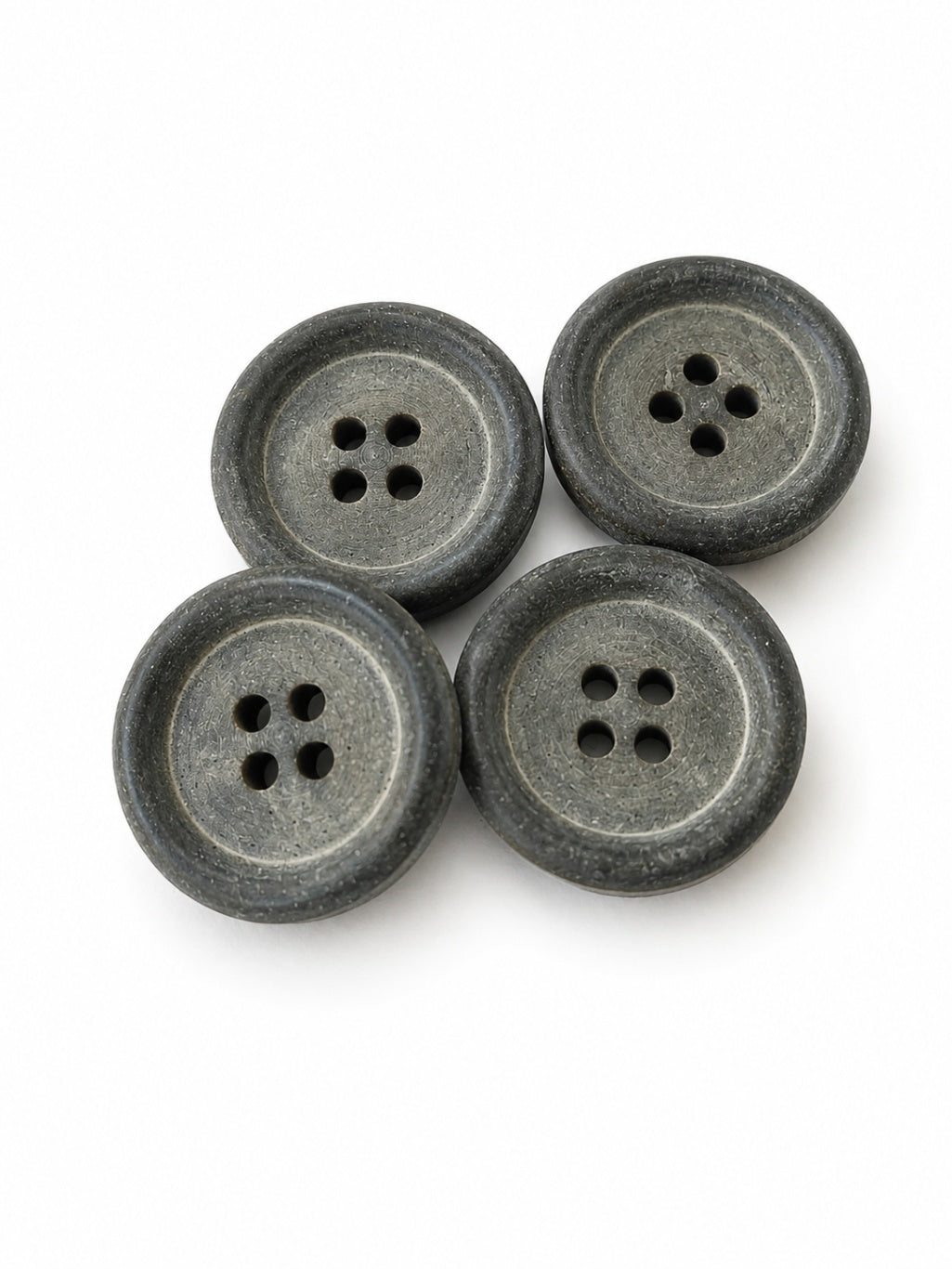 Grå knapp 20mm 4-pack