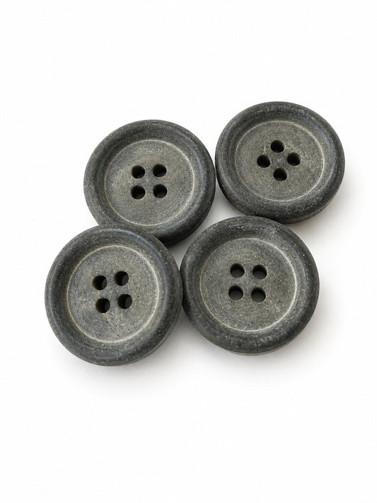 Grå knapp 20mm 4-pack