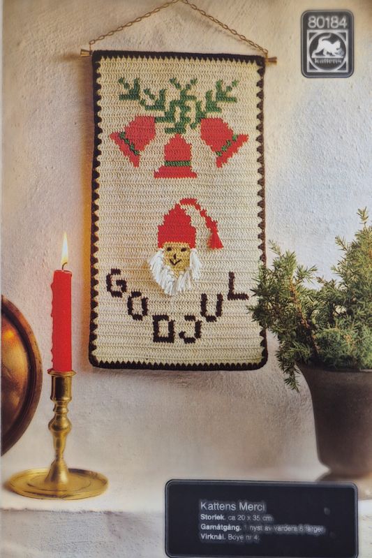 Väggbonad Virkmönster 80184 - Vintage Marks&Katten Design Betty Holmstedt