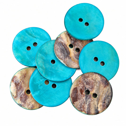 Knapp Myggenässnäckskal Turkos 2-pack 20mm
