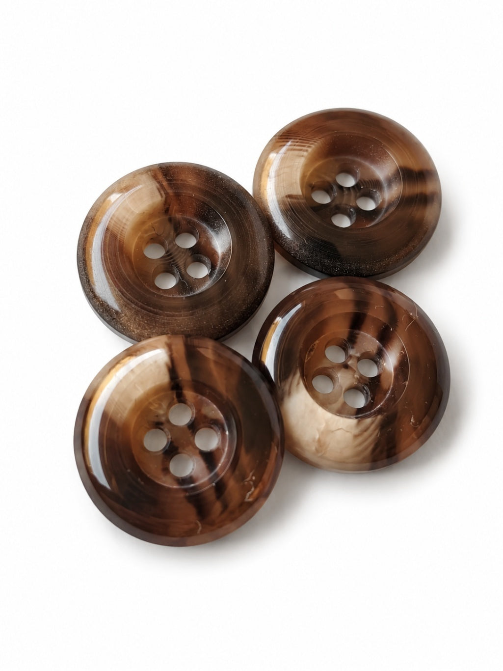 Brunmarmorerade - 20 mm –  Knappar 4-pack