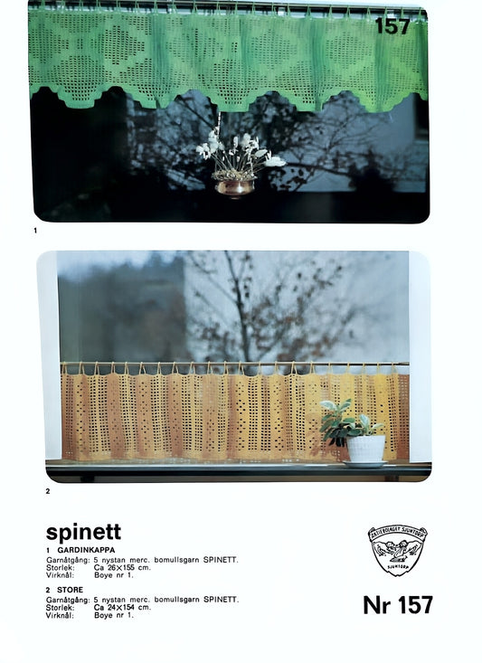 Vintage virkmönster – Gardinkappa  | Original mönster