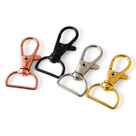 Karbinhake med vridbar ögla 25x40mm – 2-pack | 5 färger