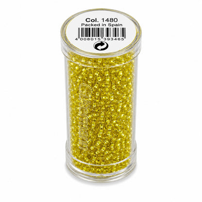 Gütermann Seedbeads 9/0 – Små Glaspärlor för Broderi & Smycken 28g