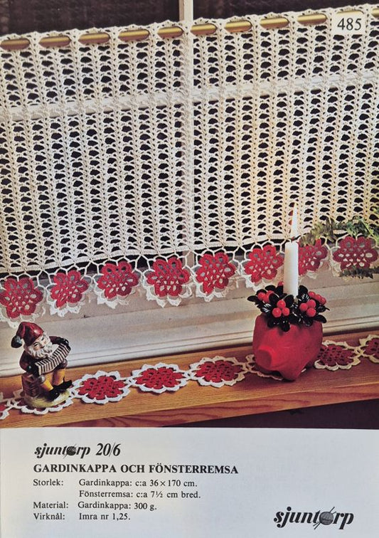 Fönsterremsa och Kappa - Virkmönster Sjuntorp 485