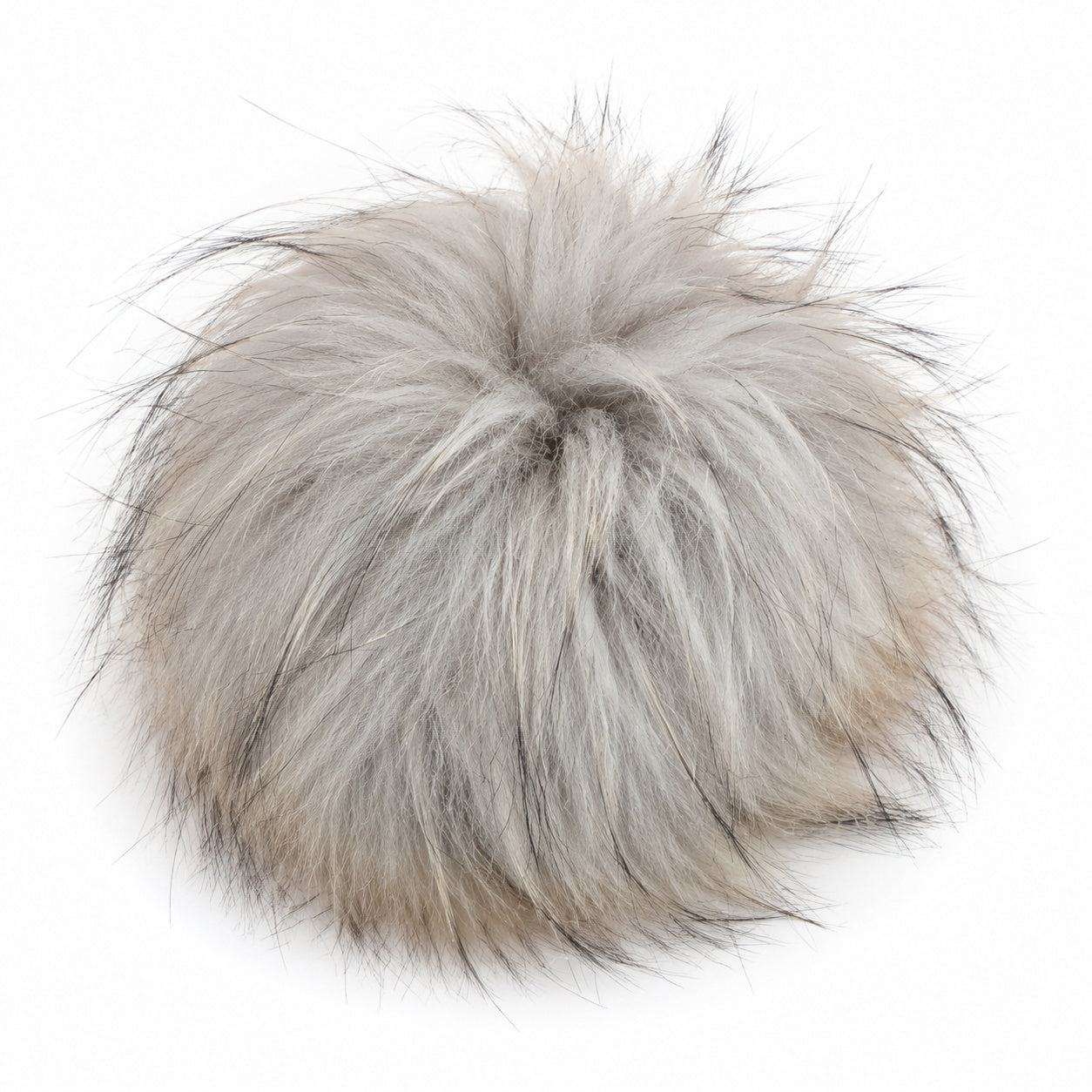 Pompom av äkta mård (Finnraccoon) – natur, ca 15 cm