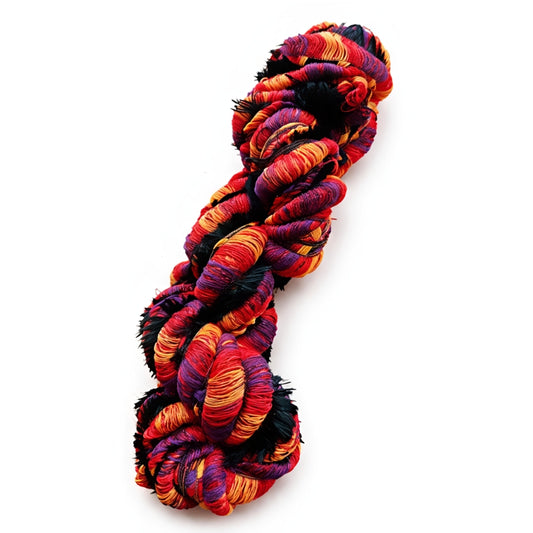 Sjalgarn med Glitter - Färgstarkt Garn med Mönster