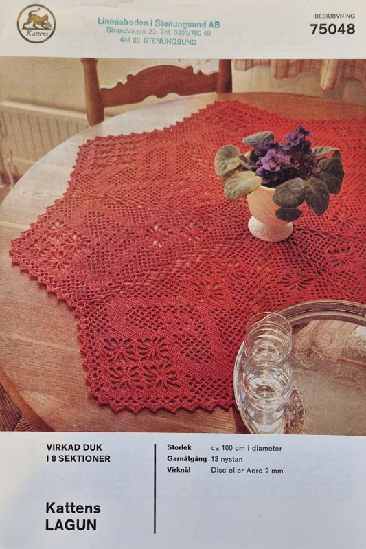 Vintage mönster - Duk virkas i sektioner