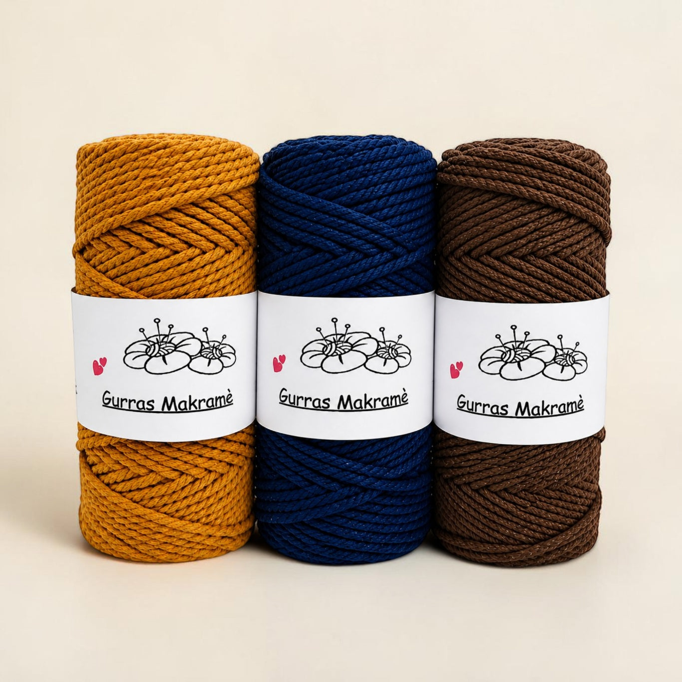 Gurras Sjömansmakramé 4 mm – Bomullsgarn 250 g (100 m)