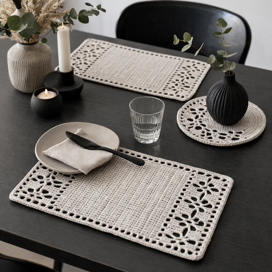 Vintage virkmönster – Bordstablett | Sjuntorp 551 | Original mönster