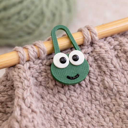 Stickmarkörer groda – maskmarkörer för virkning & stickning (4-pack)