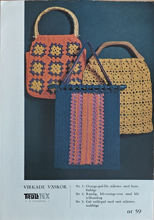 Vintage virkmönster – väskor | Original mönster