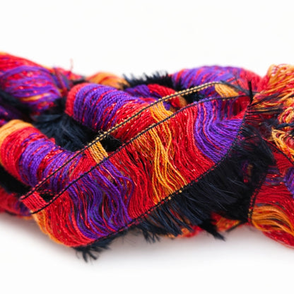 Sjalgarn med Glitter - Färgstarkt Garn med Mönster