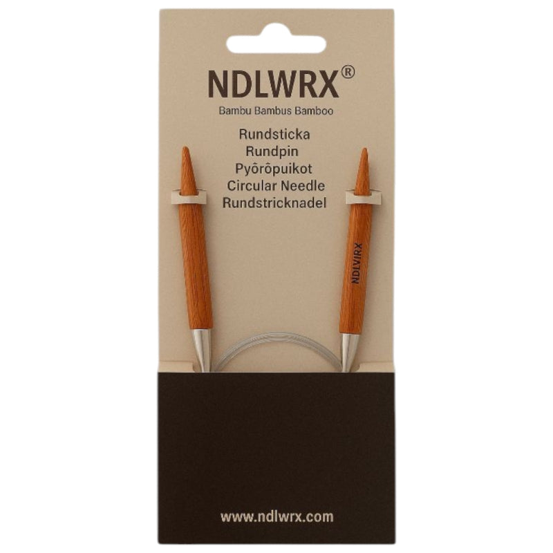 Rundstickor Bambu NDLWRX 10cm - 40cm Kabel