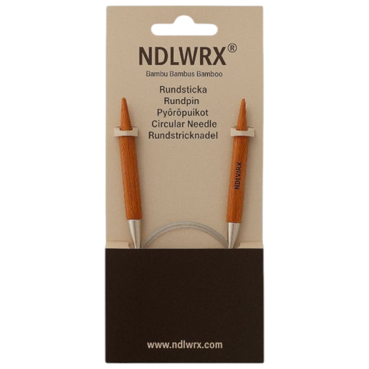 Rundstickor Bambu NDLWRX 10cm - 40cm Kabel