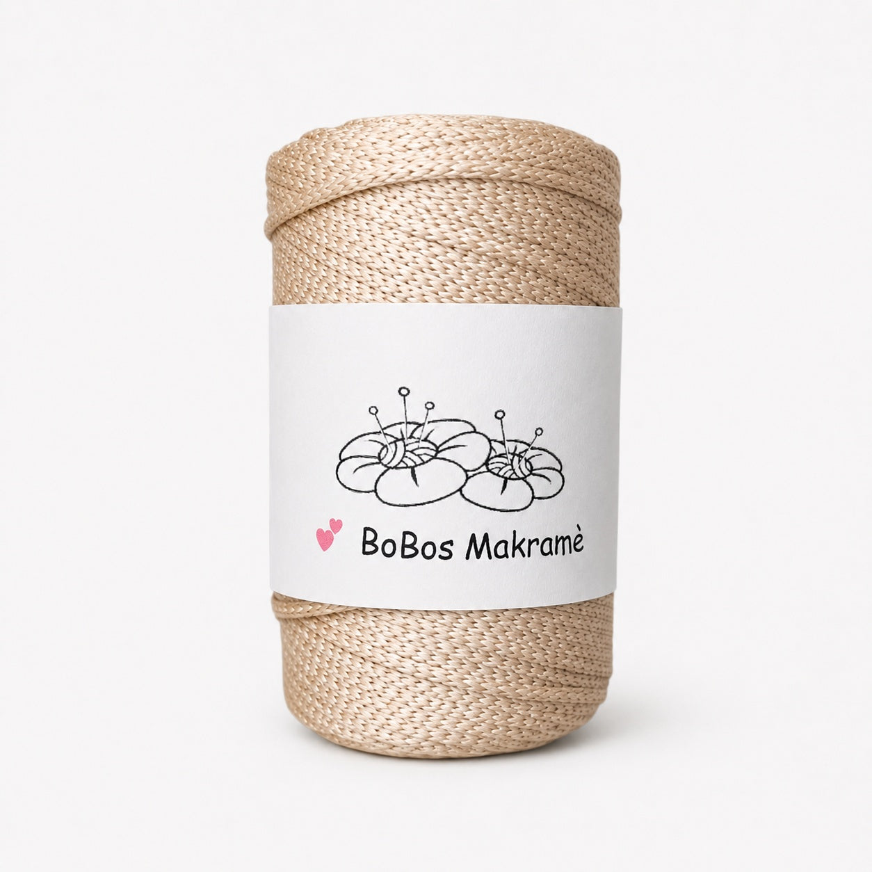 BoBos Makramégarn Polyester 2 mm – 100 g (100 m)