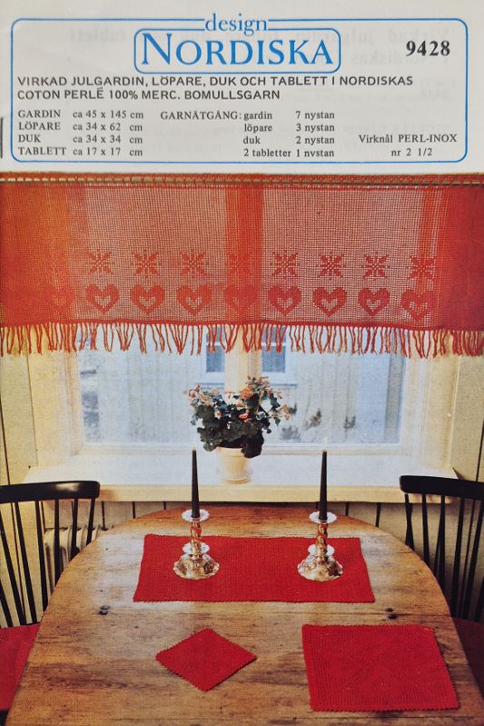 Julsett Gardin och Duk - Virkmönster NIAB 9428