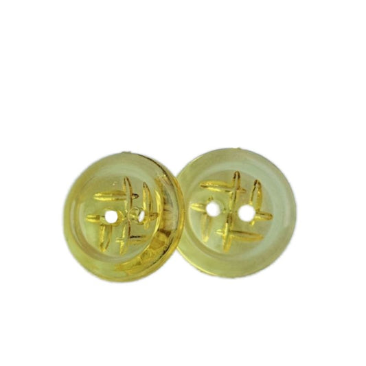 Genomskinlig knapp - Gul