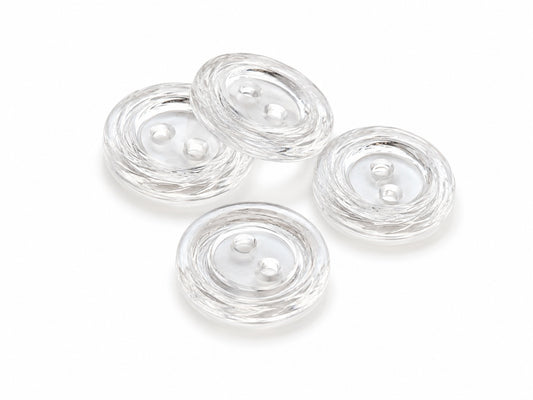 Genomskinlig knapp - 18mm - 7-pack