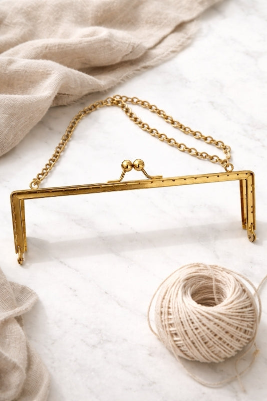 Väskhandtag med Kedja i Mässing - Portmonnä Öppning