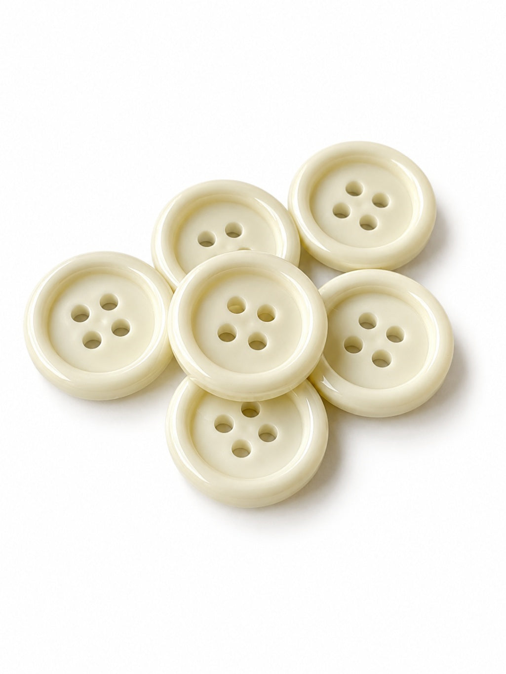 Vit 18mm knapp  - 6-pack