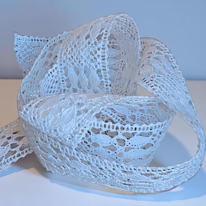 Mellanspets Virkad Bomull 26mm - Klassisk Spets för Hantverk