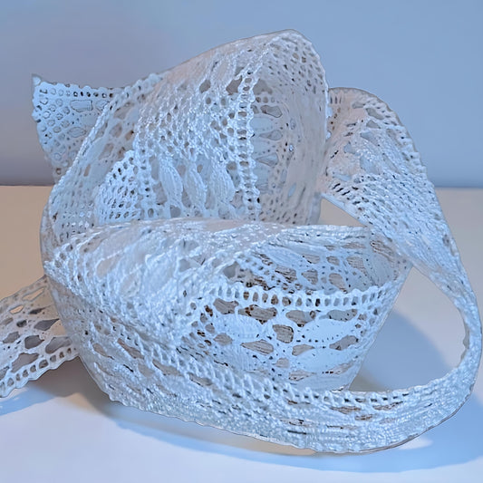 Mellanspets Virkad Bomull 26mm - Klassisk Spets för Hantverk