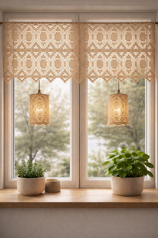 Vintage virkmönster – Gardin & Lampskärm | NIAB nr 7359 | Original mönsterblad