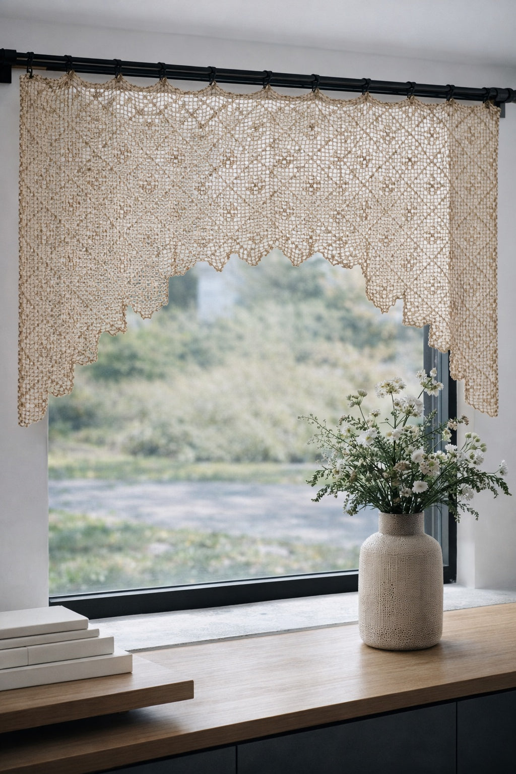 Vintage virkmönster – Gardinkappa  | Sjuntorp 301  | Original mönster