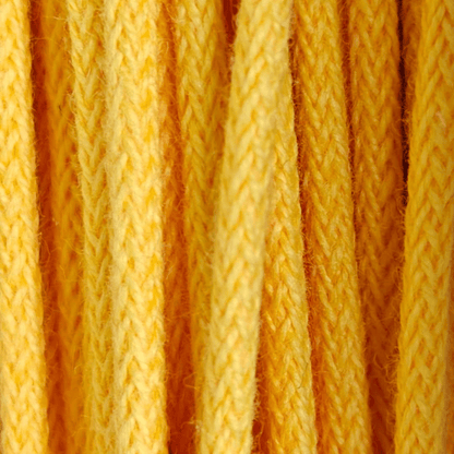 Runda Skosnören 3mm - Bomull Gul - Tunn & Elegant Design - NavaGarn